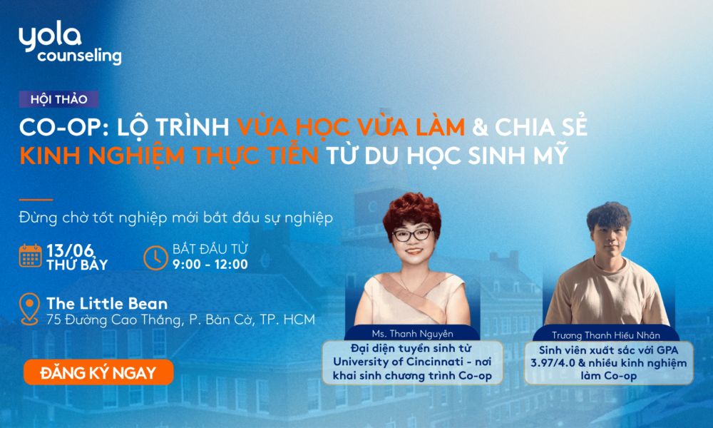 CHƯƠNG TRÌNH CO-OP VỪA HỌC VỪA LÀM: ĐẦU TƯ DU HỌC THÔNG MINH, ĐỪNG CHỜ TỐT NGHIỆP MỚI BẮT ĐẦU SỰ NGHIỆP!